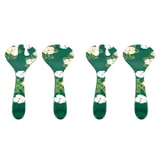 2x 2pc Guzzini Salad Servers Spoon Fork Serving Utensil Set 28cm Green Fusion