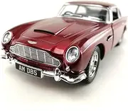 Sport Racing Classic Model Car Die-Cast 1:38 1963 Aston Martin DB5 Red Color Toy Collection Pull Back Open Door Hobby Collectible