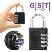 2/6x 4-Digit Combination Lock Key Safe Storage Box Padlock Security Home Outdoor