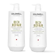 Goldwell Dualsenses Rich Repair Restoring Shampoo & Conditioner Litre Duo