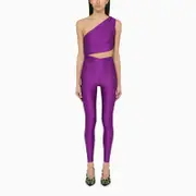 [THE ANDAMANE] Purple symmetrical close-fitting jumpsuit S Purple