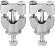 Handlebar Riser Handlebar Clamp 1 Pair 7/8' 22mm Silver Handle Bar Mount Mounting Riser Clamp for ATV Motorcycle
