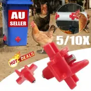 5/10PCS Horizontal Poultry Water Nipple Auto Waterer Chicken Drinker Fountain CF
