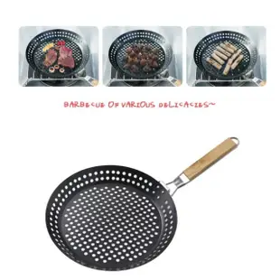 【May Shop】折疊圓形烤盤露營多功能烤牛排烤肉盤野炊BBQ折疊不沾煎鍋