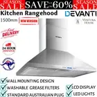Devanti Range Hood Commercial Rangehood BBQ Hoods Wall Mount Canopy Chimney 1500