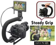 Camera Grip Pro Stabilizing Bracket for Panasonic Lumix DMC-FZ70 DMC-GM5 DMC-GH4