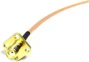 ROBAUN SMA Female 4-Hole Panel Mount to U.FL RG178 Cable Connectors Adapter for Router(SMA Panel Alone,15cm)