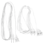 2 Pcs String Extension Lights Clear Cable Extension Cord Plug Extension Cord