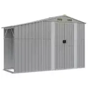Garden Shed Outdoor Storage Tool Workshop Sheds Steel Grey 277x93x179cm