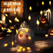 20LED Halloween String Lights, Battery Operated Ghost String Light Cute Decorati