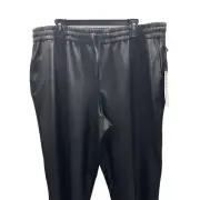 NICOLE MILLER Black Elastic Textured Comfort Pants Women Plus Size 2X Pockets fr