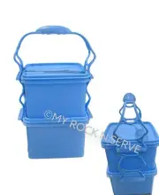 TUPPERWARE Square Keeper Goody Box 8 Cup Skylight Color New