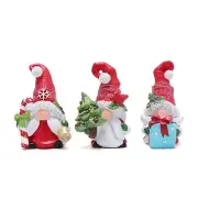 3 Set of Joyful Christmas Gnomes Christmas Scandinavian Tomte Gnomes Figurine...