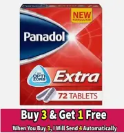 Panadol Extra with Optizorb Formulation - 72 Tablets
