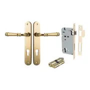 Iver Verona Door Lever on Oval Backplate Entrance Kit Key/Key