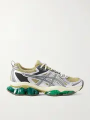 [Asics] Asics - Gel-quantum Kinetic Faux Leather-trimmed Mesh Sneakers - Silver - UK 7 UK 7 Silver