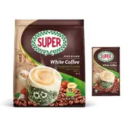 Super 3-In-1 Instant Hazelnut Charcoal Roasted White Coffee 15 Sachets x 36g