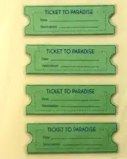 Tickets To Paradise Creating Keepsakes Stickers RARE