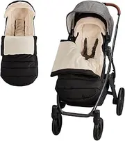 Buntting Bag Compatible with UPPAbaby Vista V2, V3, Vista, Cruz, Cruz V2, RumbleSeat, Ridge, Minu Strollers, Warm and ultra-plush Waterproof Bunting Bag. Universal, easily attaches to all strollers.