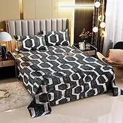 Cloth Fusion Warm Winter Bedsheet for Double Bed King Size with 2 Pillow Covers, Cozy Woolen Bedsheets for Double Bed (90"X100" inches, Honeycomb)