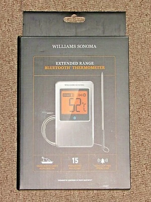 NEW WILLIAMS SONOMA BLUETOOTH THERMOMETER COMPATIBLE W/ APPLE/ANDROID