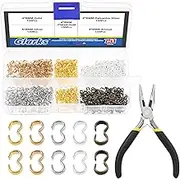 Glarks 751Pcs 5 Colors 4x8mm Quick Links Connectors Charm Knot Chain Clasp Jewelry Connect Link Findings for DIY Bracelet Necklace Jewelry Making Repair Accessories
