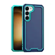 For Samsung Galaxy S23+ /S23 Plus 2in1 Case Drop Resistant Defender Tradies Hybrid Armor Heavy Duty Rugged Shockproof Tough Cover (Sapphire)