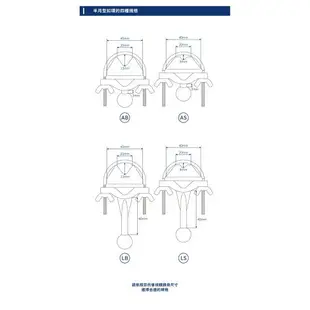 【A10半月型螺絲型-短軸】後視鏡扣環支架 攔截者 F1 T3 DR32 任e行 SX-072AS EX8 BTW K