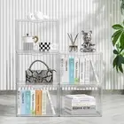 Cube Storage Organizer Acrylic Book Case Display Case Box Stackable Book Storage