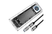 Orico TCM2-U4-BK USB4 M.2 NVMe SSD Enclosure with Built-in Cooling Fan, Tool-Free, 40Gbps