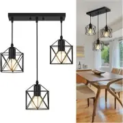 Lã¡mpara Colgante De 3 Luces, Estilo Rãºstico