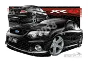 Ford XR8 FG XR8 FG XR8 FALCON SEDAN SILHOUETTE BLACK A3 FRAMED PRINT (FT188)