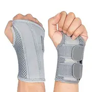 Wrist Brace Carpal Tunnel Right Left Hand for Men Women Pain Relief, Night Wrist Sleep Supports Splints Arm Stabilizer with Compression Sleeve Adjustable Strap