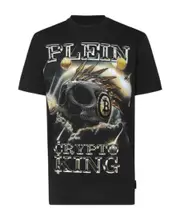 'Crypto King' cotton T-shirt S,XL,XXXL,XXL Black