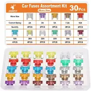 JOREST 30Pcs Micro Blade Fuses Kit Low Profile Mini Automotive 2A-40A
