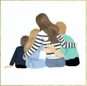 KATE PRINCESS OF WALES WITH KIDS DRAWING FRIDGE MAGNET 4.25" X 4.25"