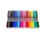 Zebra Sarasa Push Clip Retractable Gel Ink Colour Rollerball Pen Set 0.5mm|PK 20