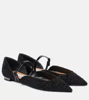 [Aquazzura] Aquazzura Bellezza bouclé Mary Jane flats AU 4.5 black