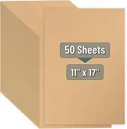 Mr. Pen- Kraft Paper Sheets, 50 Pack, 11” x 17", Kraft Paper, Brown Craft Paper, Craft Paper Sheets, Kraft Stationary Paper, Brown Printer Paper 11”X17”, Kraft Paper Printer Sheets
