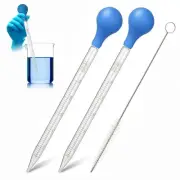 2pcs Glass Pipettes Dropper, Glass Liquid Dropper, 10ml Graduated Liquid Drop...