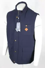 William Bill Murray Men's Golf Vest Hook Shot Quilted 3XL Dark Blue Lined