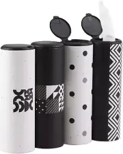 Car Tissue Holder with Facial Tissues Bulk 4 PK Car Tissues Cylinder with Cap