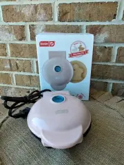 NEW! Dash Mini Bunny (Pink) Waffle Maker 4" Non Stick 350 Watts