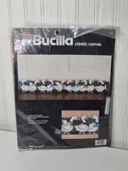 NOS 1990 Bucilla Gaggle of Geese 5998 Plastic Canvas Kit Draftstop Wall Hanging