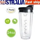 NEW 24 OZ Replacement Cup with sip & seal Lids for Nutri Ninja Auto IQ Blender