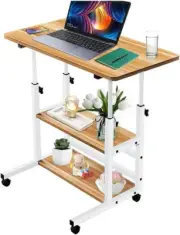 Adjustable Height Standing Large Desk, Portable Laptop Computer Workstation, Off