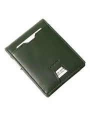 [La Enviro] Yamba Minimalist Slim Bifold Front Pocket Vegan Leather Wallet in Green