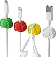 Cord Organizer - Space-Saving Wire Charger Holder | Desk-Friendly Cable Clip Organizer with Tidy Setups | Adhesive Wire Organizer for Secures Cables in Home, officee, Or Car