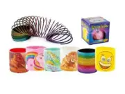 2 Pcs Funny Colourful Spring Slinky Stretchy Kids Fidget Toys Assorted DesignT88