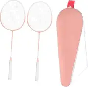 yuksok Luminous Badminton Rackets Glow in The Dark Anti Slip Handle Lightweight Training Comfortable Grip with Bag Badminton Racquet